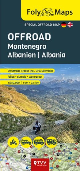 FOLYMAPS SPEZIALKARTE Offroad Montenegro Albanien