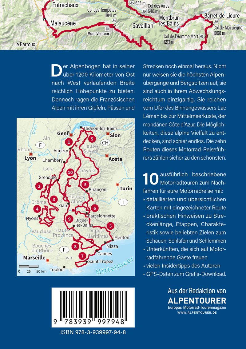 MOTOURBOOK #3 Französische Alpen Backcover