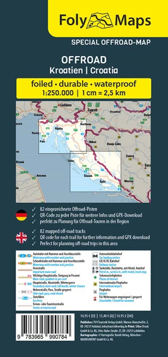 FOLYMAPS Spezialkarte Offroad Kroatien