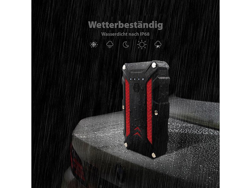 Motorrad-Starthilfeset mit Pannenlicht