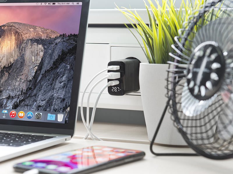 3-Port USB-A/-C Reisenetzteil 3.0 A • PD • QC